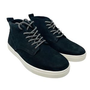 Territory Mens Rove Genuine Leather Black Casual Shoe Sz 9M Lace New
